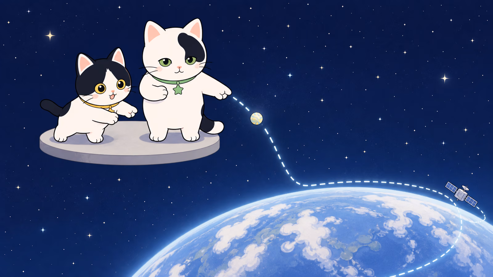 人工衛星はどうして落ちてこないの？（じつは「落ちつづけて」地球のまわりを回っている）
